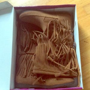 Brand new in box  fringe boots
